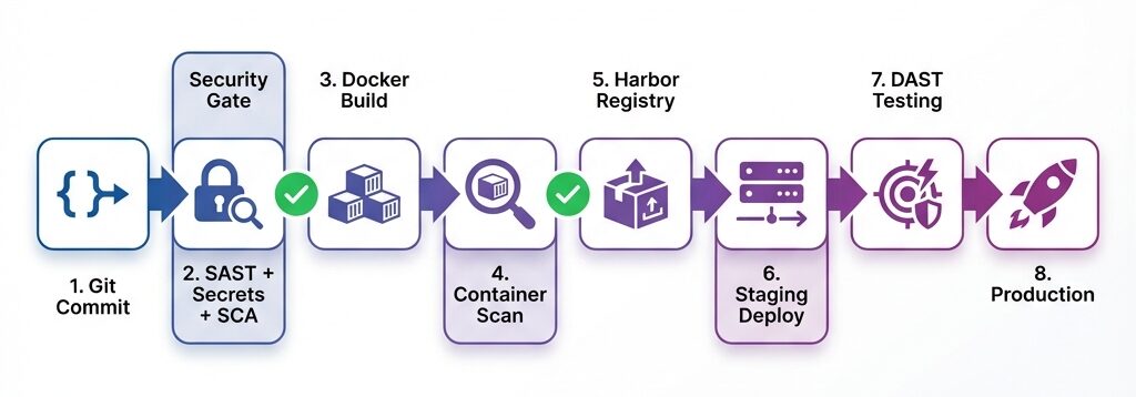 Pipeline DevSecOps CI/CD avec gates de sécurité